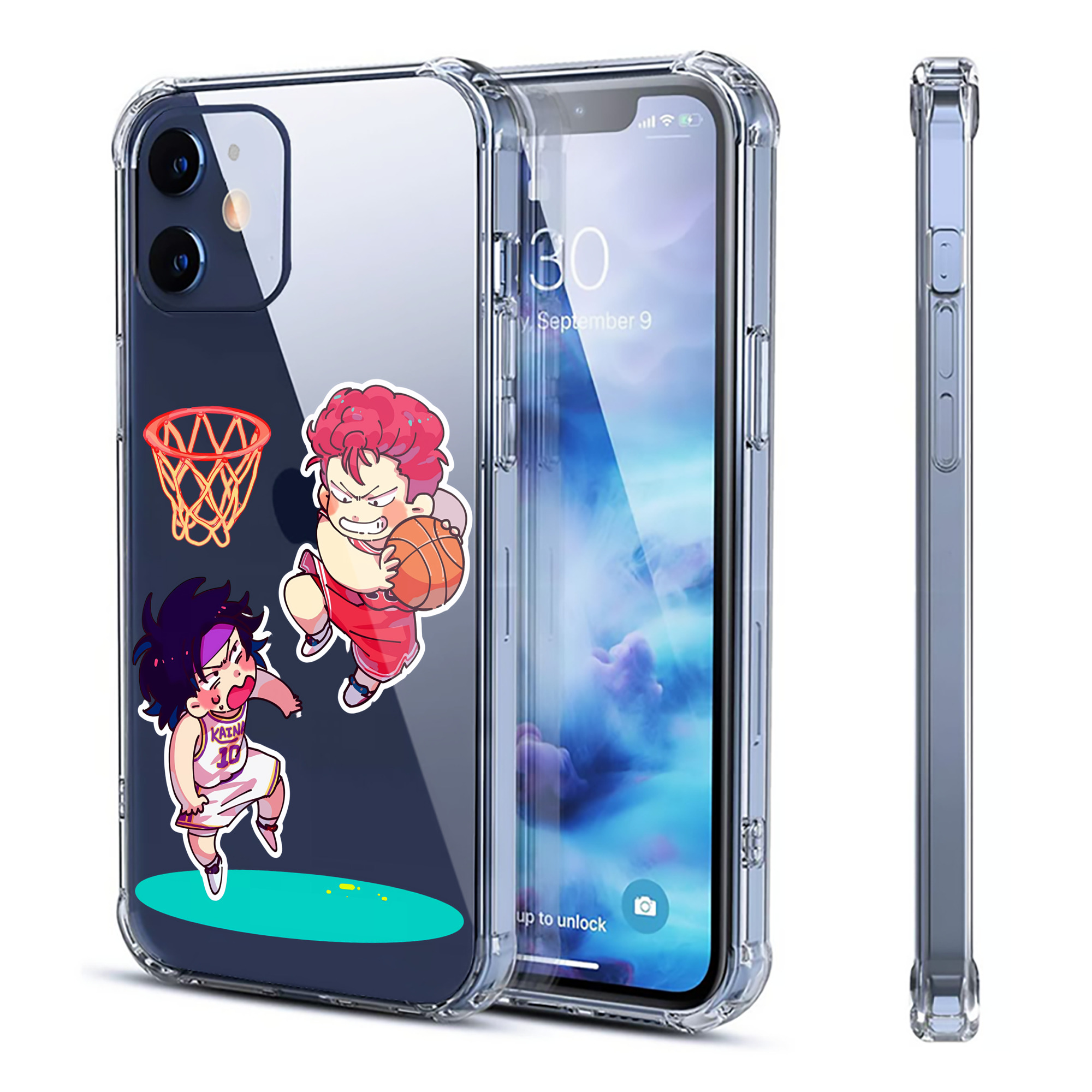 （画像用） SLAM DUNK／スラムダンク 【iPhone 12シリーズ対応】透明スマホケース（クリアソフトケース）